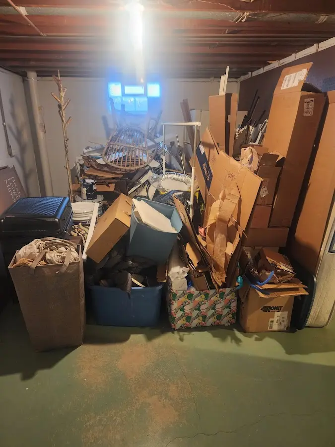 Roll-off dumpster container at job site for Concrete Dumpster Rental in Platteville